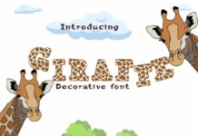 Giraffe Font Poster 1