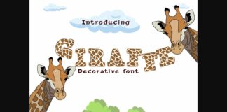 Giraffe Font Poster 1