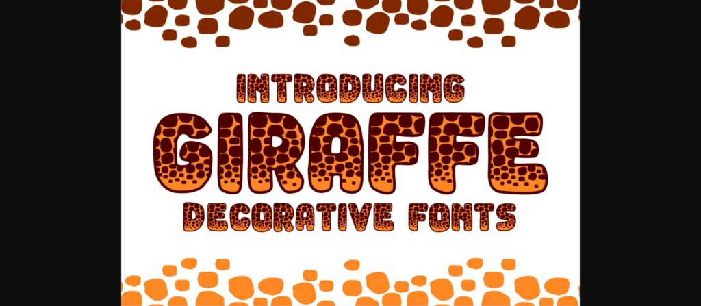 Giraffe Font Poster 3