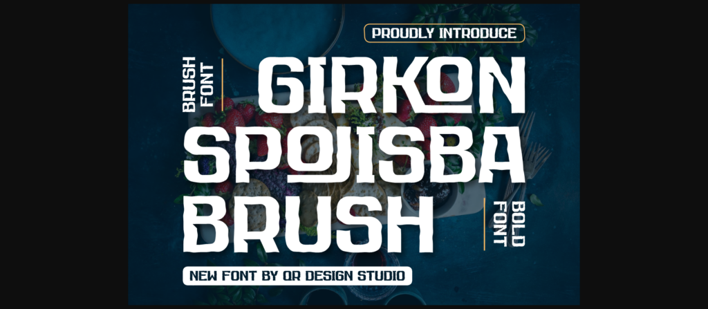 Girkon Spojisba Brush Font Poster 3