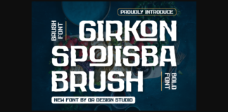 Girkon Spojisba Brush Font Poster 1