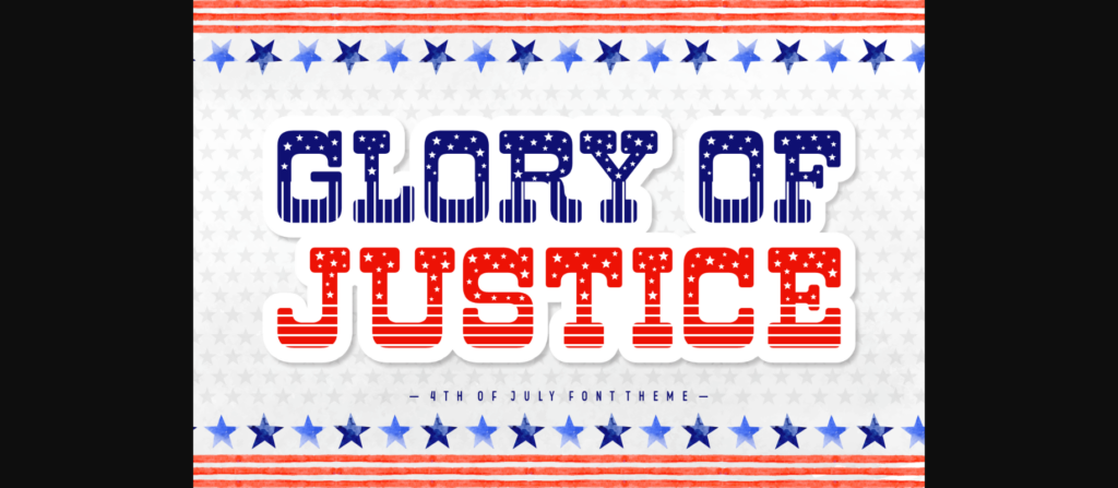 Glory of Justice Font Poster 1