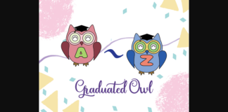 Graduated Owl Font Poster 1