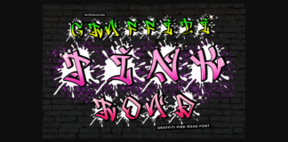 Graffiti Pink Road Font Poster 1