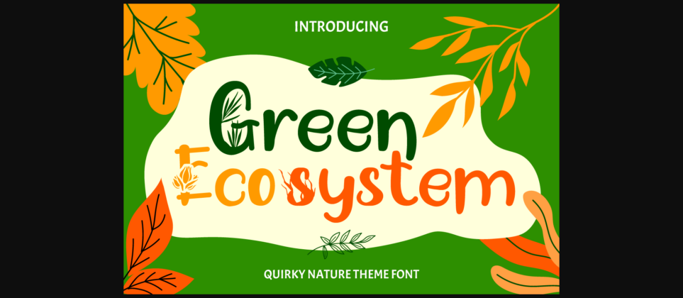 Green Ecosystem Font Poster 3