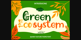 Green Ecosystem Font Poster 1