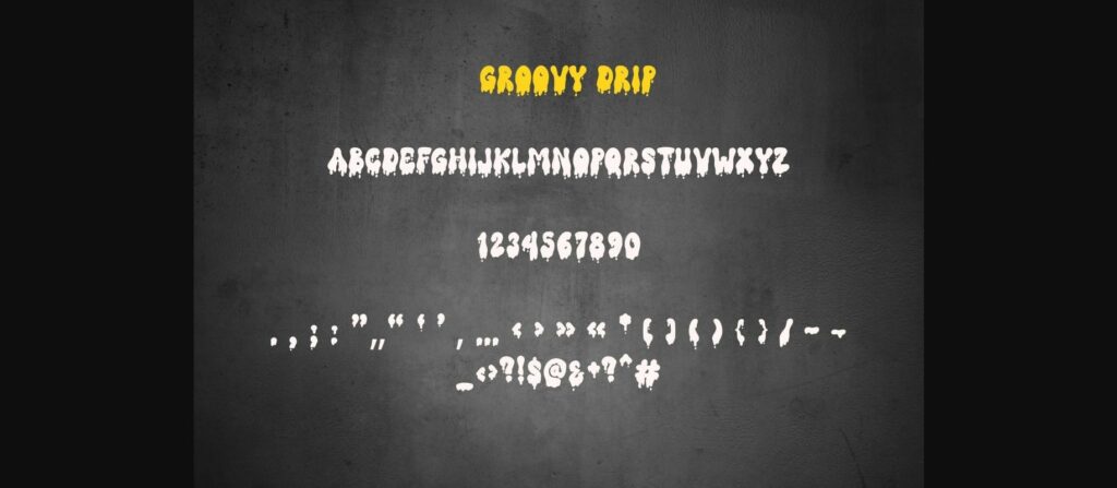 Groovy Drip Font Poster 9