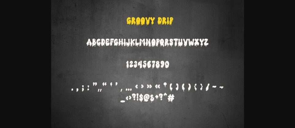 Groovy Drip Font Poster 9