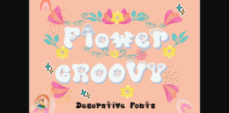 Groovy Flower Font Poster 1