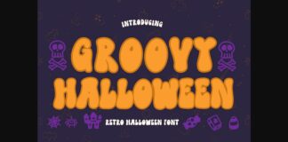 Groovy Halloween Font Poster 1