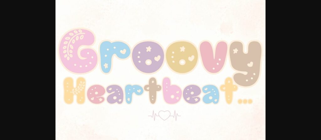 Groovy Heartbeat Font Poster 3