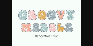 Groovy Marble Font Poster 1