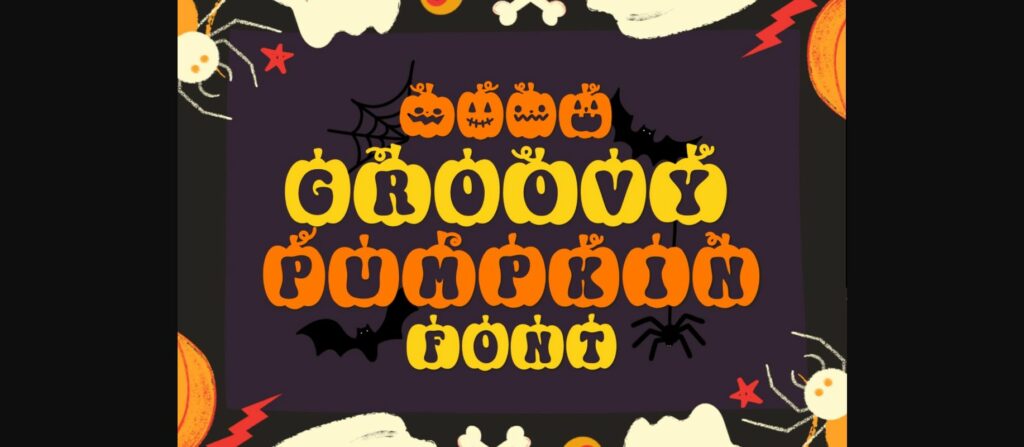 Groovy Pumpkin Font Poster 3