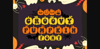 Groovy Pumpkin Font Poster 1