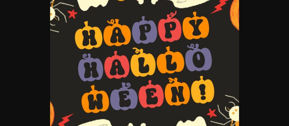 Groovy Pumpkin Font Poster 4