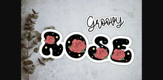 Groovy Rose Font Poster 1