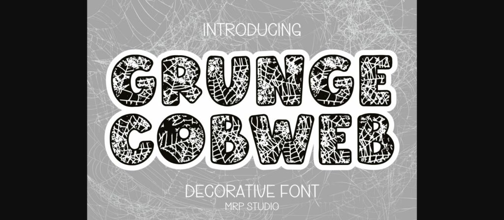 Grunge Cobweb Font Poster 3