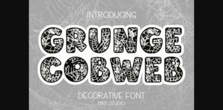 Grunge Cobweb Font Poster 1