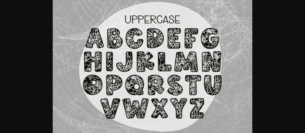 Grunge Cobweb Font Poster 6