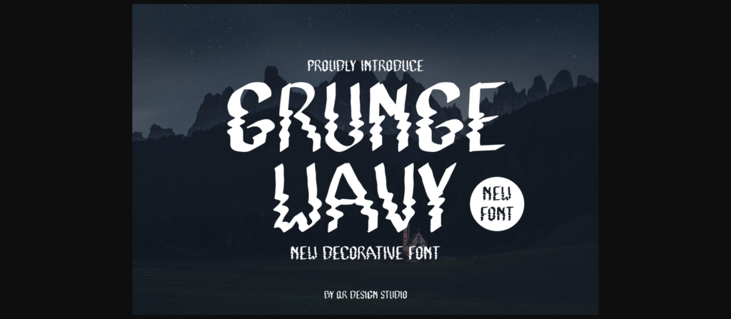 Grunge Wavy Font Poster 3