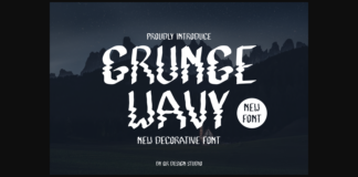 Grunge Wavy Font Poster 1