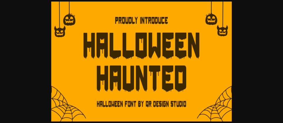 Halloween Haunted Font Poster 3