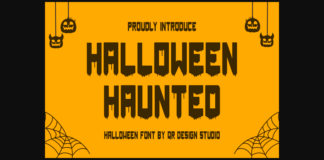 Halloween Haunted Font Poster 1