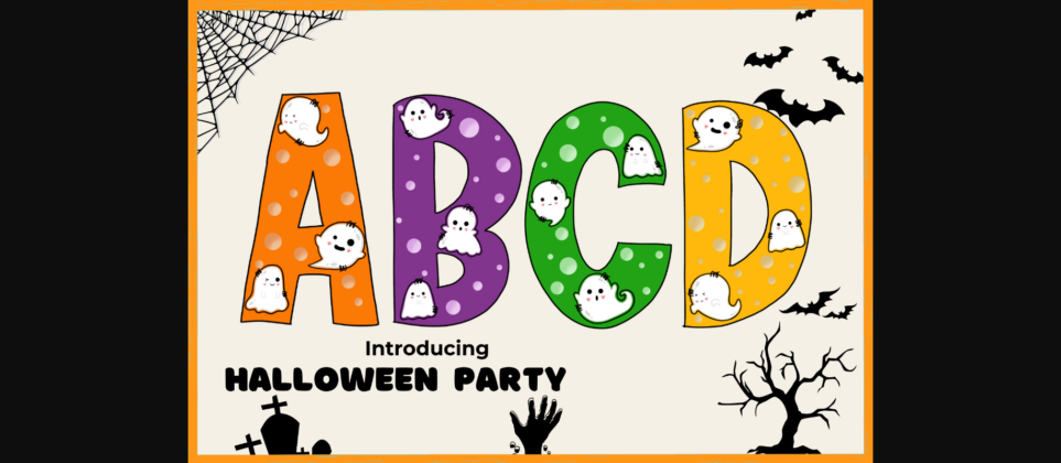 Halloween Party Font Poster 1