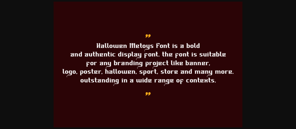 Hallowen Metoys Font Poster 9