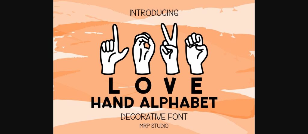 Hand Alphabet Font Poster 1