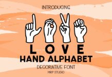 Hand Alphabet Font Poster 1