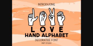 Hand Alphabet Font Poster 1