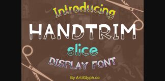 Handtrim Slice Font Poster 1