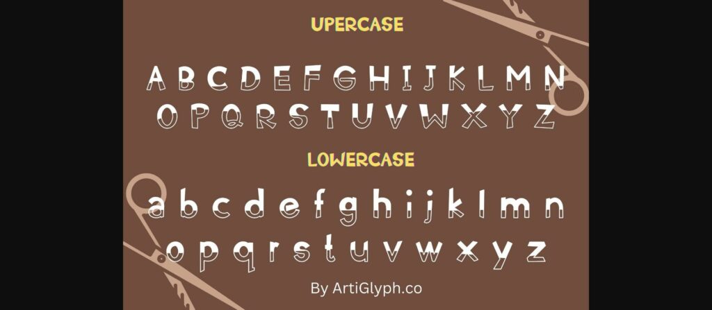 Handtrim Slice Font Poster 4