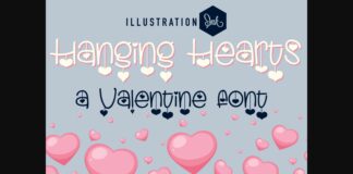 Hanging Hearts Font Poster 1