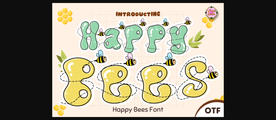 Happy Bees Font Poster 3