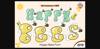 Happy Bees Font Poster 1