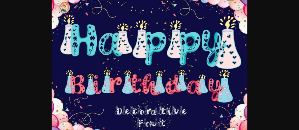 Happy Birthday Font Poster 1