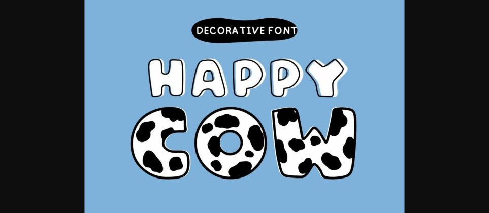 Happy Cow Font Poster 3