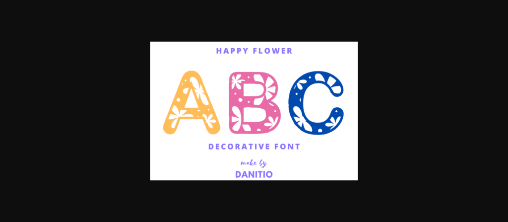 Happy Flower Font Poster 1