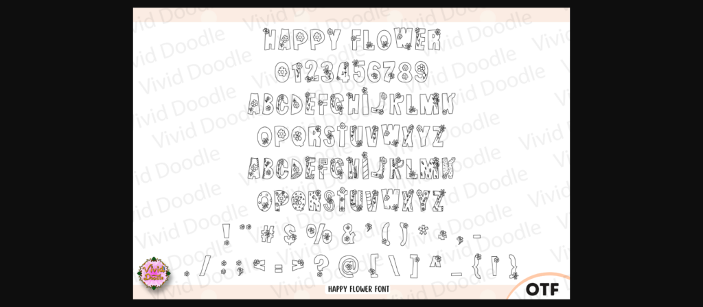 Happy Flower Font Poster 4