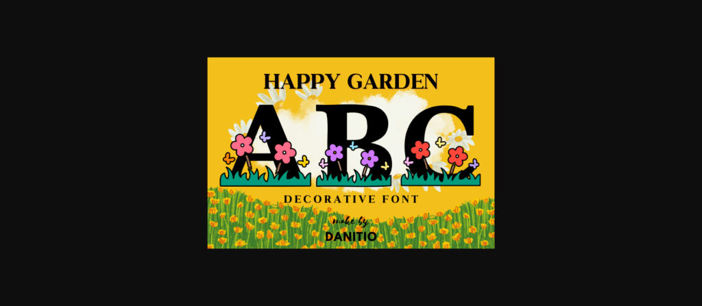 Happy Garden Font Poster 3