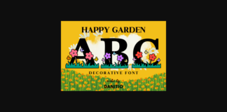 Happy Garden Font Poster 1