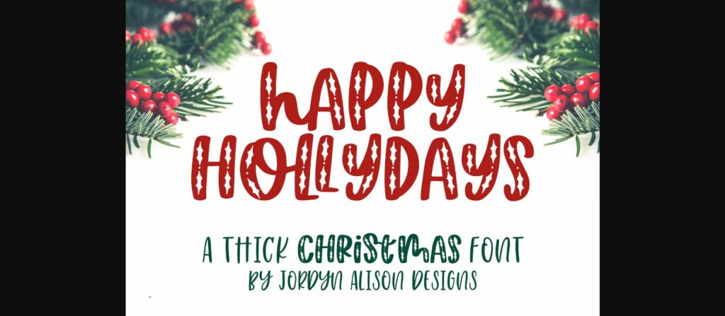 Happy Hollydays Font Poster 1