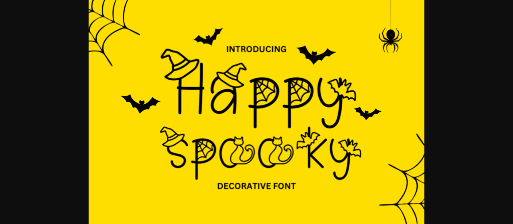 Happy Spooky Font Poster 3