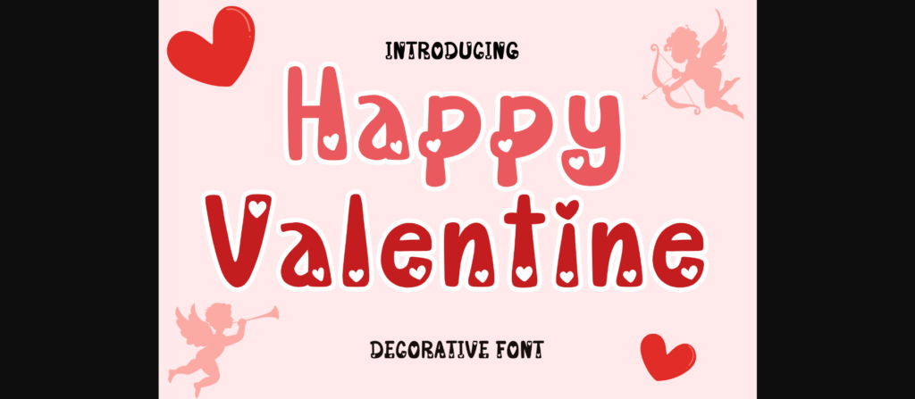 Happy Valentine Font Poster 3