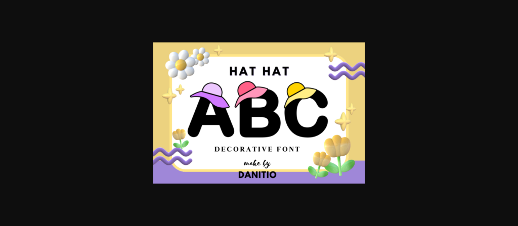 Hat Hat Font Poster 1