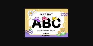 Hat Hat Font Poster 1