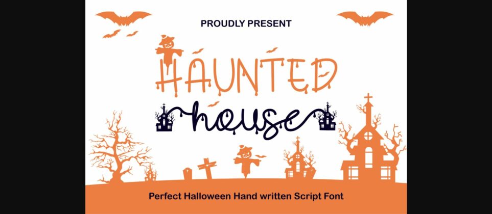 Haunted House Font Poster 3