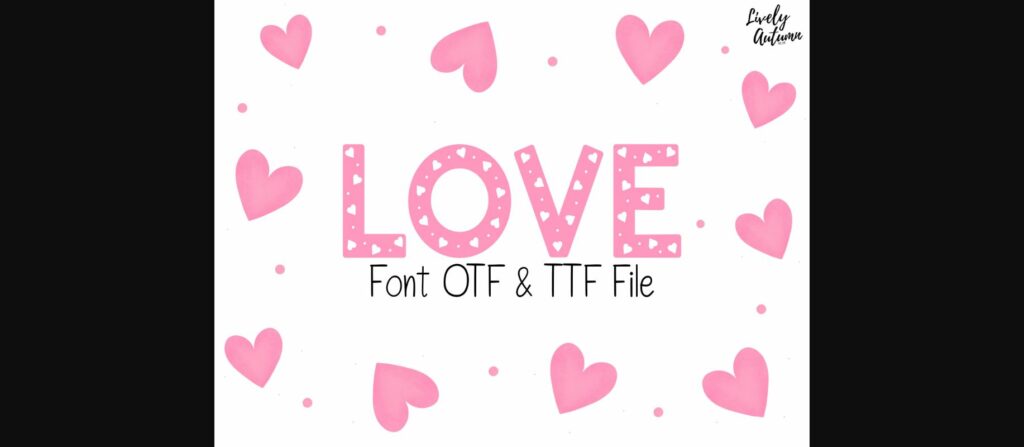 Heart Decor Font Poster 3